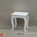 French Cream Solid Wooden Dressing Stool